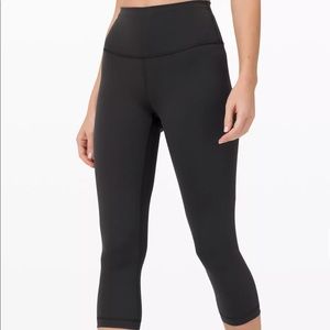 Lululemon Wunder Under HR Crop 21" with fold over waist